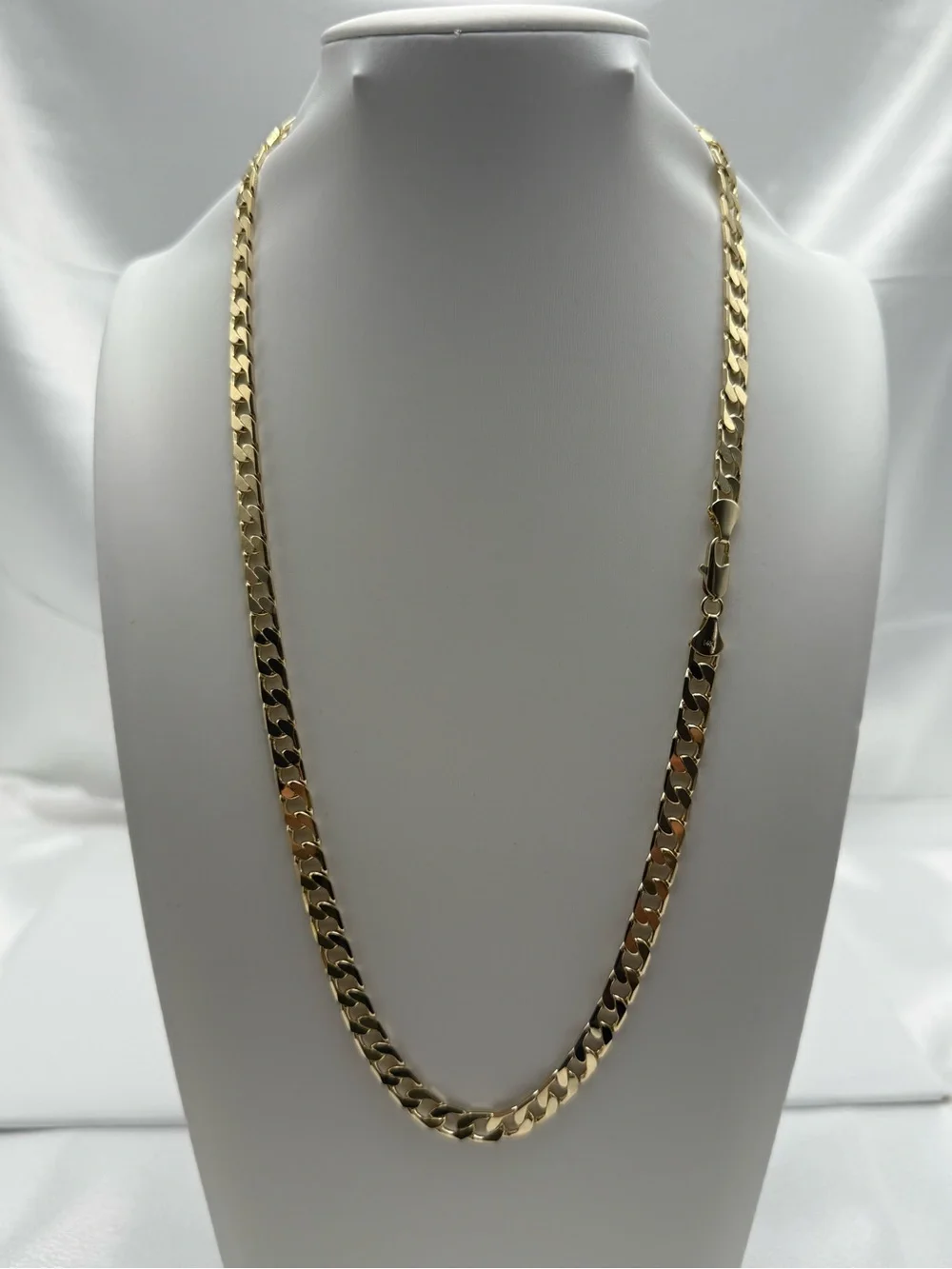 22” 5.1mm 18K Gold Dipped Cuban Link Necklace – 14K Stamped